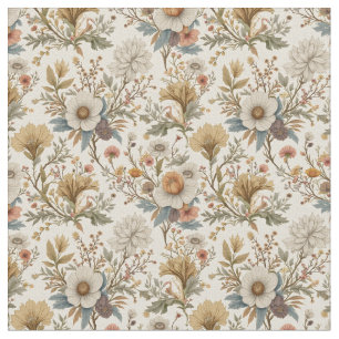 Boho Floral auf Beige Stoff