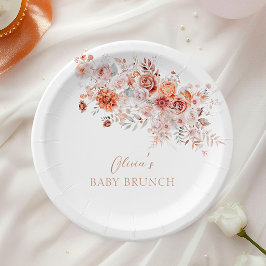Boho Floral Baby Brunch Pappteller