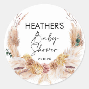 Boho Floral Baby Shooting Sticker