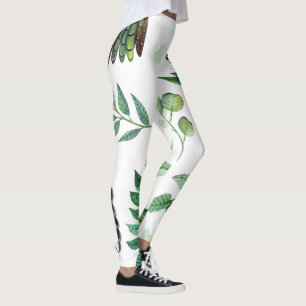 Boho Floral Bird Leggings - Stilvolle Yoga Pants
