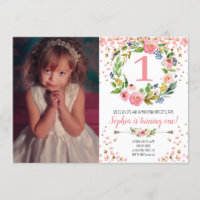 Boho Floral Blume Confetti Girl Foto