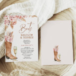 Boho Floral Boots Brunch Bubbly Brautparty Einladung<br><div class="desc">Boho Blumenstiefel Brunch Bubbly Bridal Dusche Einladung Blush Boho Blumenstiefel,  Brunch und Brause-Brautdusche Einladung mit zwei böhmischen Blumenarrangements,  Cowgirl Stiefel,  Champagner Glas und moderne Kalligraphie Titel.</div>