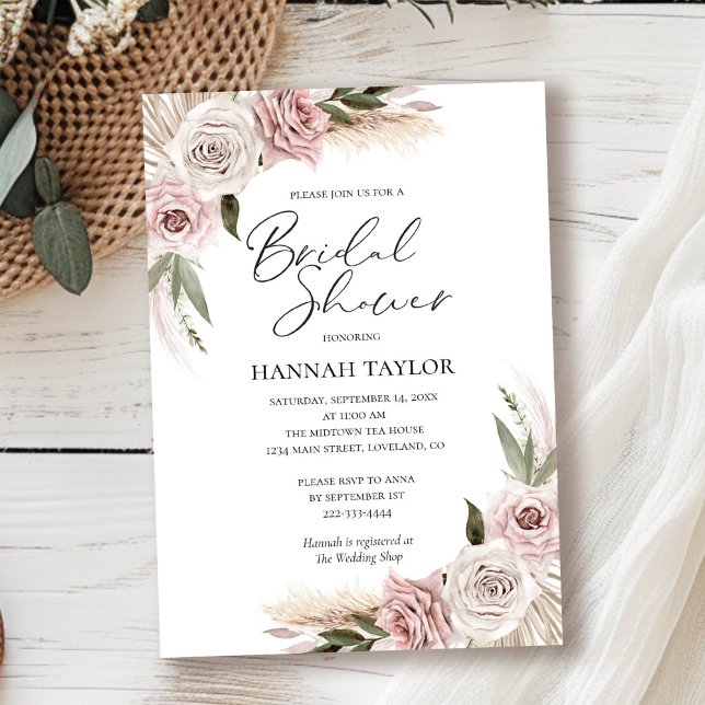 Boho Floral Brautparty Einladung (Von Creator hochgeladen)