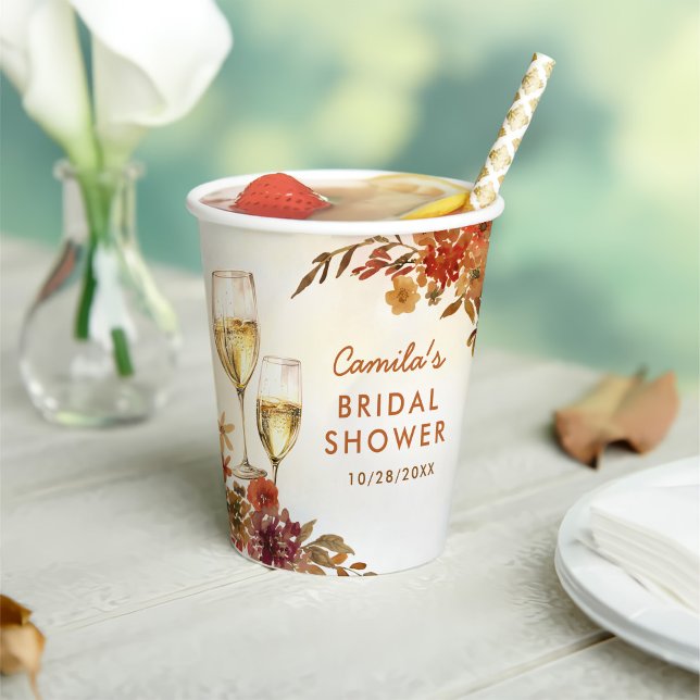 Boho Floral Brautparty Pappbecher (Von Creator hochgeladen)