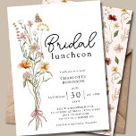 Boho Floral Bridal Luncheon Einladung<br><div class="desc">Suchen Sie ein schönes Brautparty-Thema für eine zukünftige Braut? Karo aus diesem Boho Floral Bridal Luncheon Einladung. Auf weißem Grund befindet sich ein wunderschöner Strauß mit Aquarellfarben-Wildblumen. Auf der Rückseite befindet sich ein niedliches Blumenmuster mit rosa Hintergrund. Aber Sie können die Hintergrundfarbe im Designwerkzeug ändern. Mit den Vorlagenfeldern können Sie...</div>