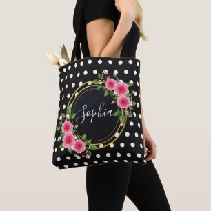 Boho floral Bridesmaid Personalisiert Black