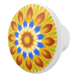 Boho Floral Burst Keramikknauf