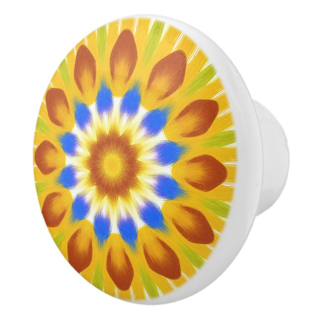 Boho Floral Burst Keramikknauf (Rechts)