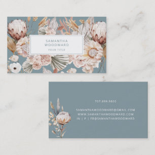 Boho Floral Business Card Visitenkarte