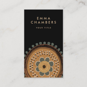 Boho Floral Business Card Visitenkarte