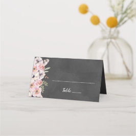 Boho Floral Chalkboard Platzkarte