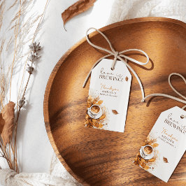 Boho Floral Coffee Brautparty Danke Geschenkanhänger