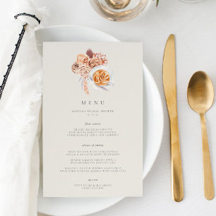 Boho Floral Coffee Theme Brautparty Brunch Menü