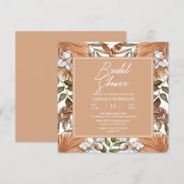 Boho Floral Cotton | Brautparty aus getrockneten G Einladung