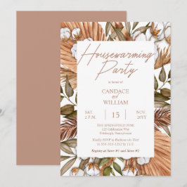 Boho Floral Cotton | Grashalme-Party Einladung