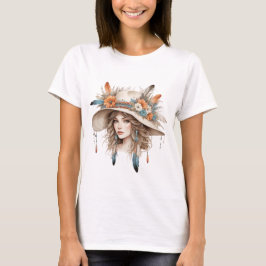 Boho Floral Cowgirl – Women’s Western Style Tee