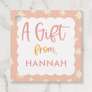 Boho Floral Daisy Birthday Gift Geschenkanhänger