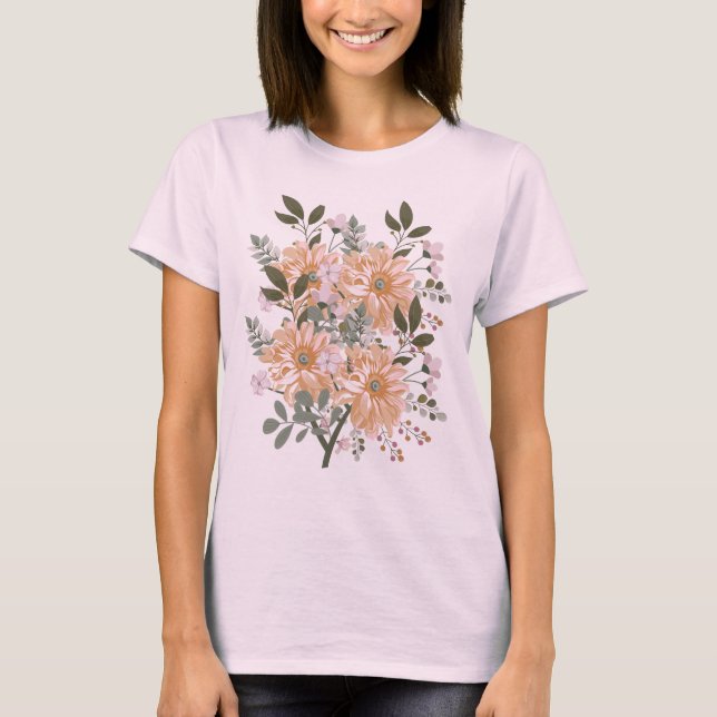 Boho Floral Daisy T-Shirt Natur inspiriert T - Shi (Vorderseite)