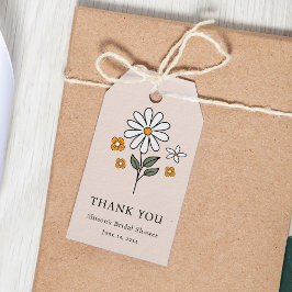 Boho Floral Earth Tones Botanisches Brautparty Geschenkanhänger