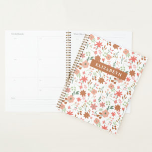 Boho Floral Earth Tones Custom Blume Planer