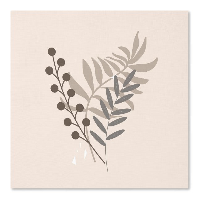 BOHO FLORAL EARTHTONE SEAMLESS WALLPAPIER TAPETE (Vorderseite)
