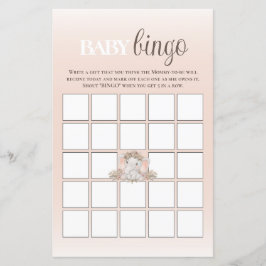 Boho Floral Elephant Baby Bingo Baby Showspiel