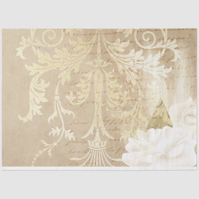 Boho Floral Ephemera Design Series #12 Seidenpapier (Vorderseite)