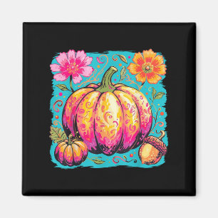 Boho Floral Erntedank Pumpkin Season Fall Vibes Magnet