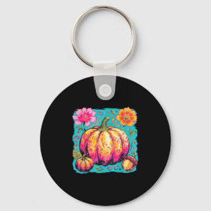 Boho Floral Erntedank Pumpkin Season Fall Vibes Schlüsselanhänger