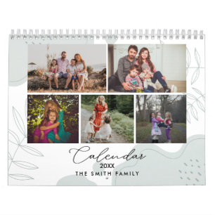 Boho Floral Family Erinnerungen Foto Keepake Kalender