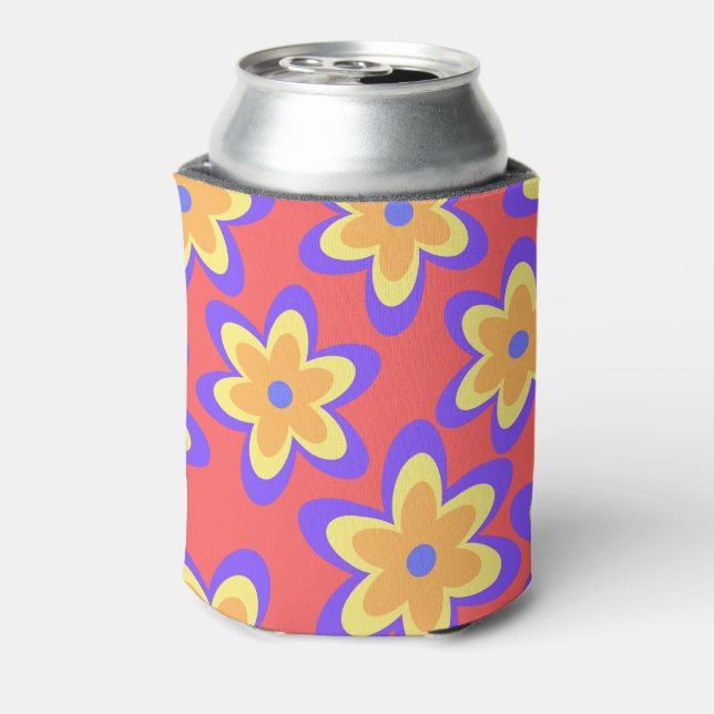 Boho Floral farbenfrohe Muster Dosenkühler (Kanne Rückseite)