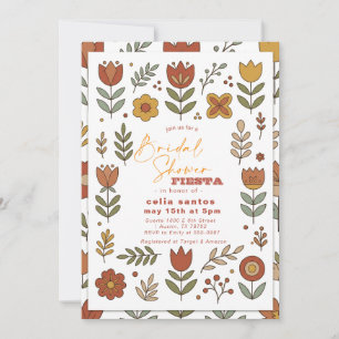 Boho Floral Fiesta Brautparty-Einladung Einladung