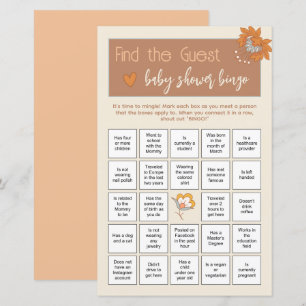 Boho Floral Finden Sie das Baby Shower Ice Breaker