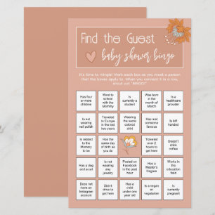 Boho Floral Finden Sie das Baby Shower Ice Breaker