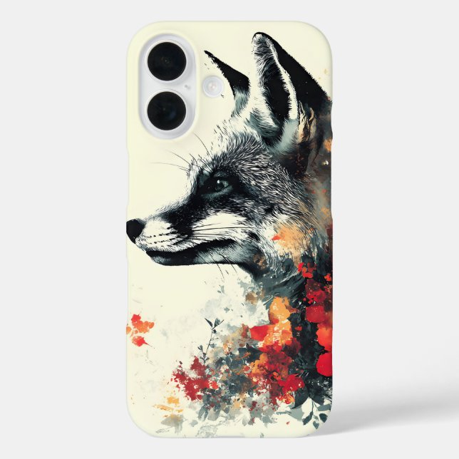 Boho Floral Fox Wildlife Nature Case-Mate iPhone Hülle (Rückseite)