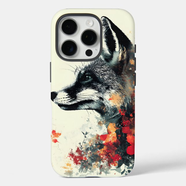 Boho Floral Fox Wildlife Nature Case-Mate iPhone Hülle (Rückseite)