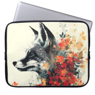 Boho Floral Fox Wildlife Nature Laptopschutzhülle