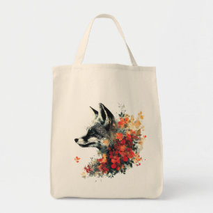 Boho Floral Fox Wildlife Nature Tragetasche