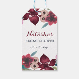 Boho Floral Garden Brautparty Geschenkanhänger