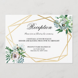 Boho Floral Geometric Hochzeitsempfang Begleitkarte