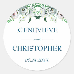 Boho Floral Geometric Wedding Runder Aufkleber