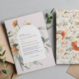 Boho Floral Greenery Botanische Hochzeit Einladung