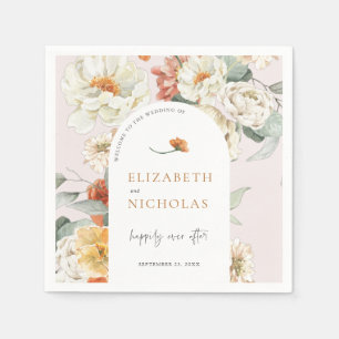 Boho Floral Greenery Botanische Hochzeit Serviette