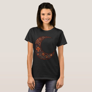 Boho-Floral-Halbmond T-Shirt