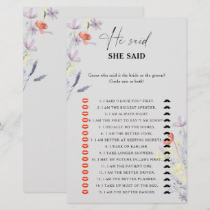 Boho Floral He sagte, sie sagte Brautparty