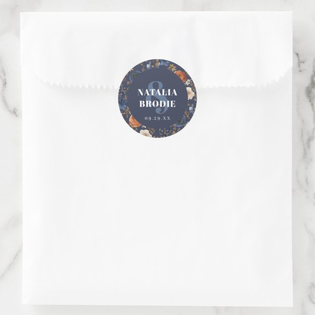 Boho Floral heißt Wedding Stickers (Tasche)