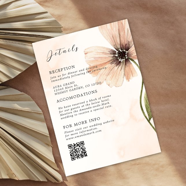 Boho Floral Herbst Hochzeitsfeier Einladung (Von Creator hochgeladen)