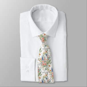 Boho-Floral Himmlischer Mond & Schlangen Botanisc Krawatte
