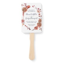 BOHO Floral Hochzeitsprogramm Fan