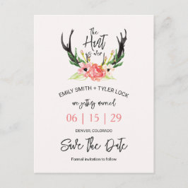 ©Boho Floral Hunt ist Save the Date vorbei Ankündigungspostkarte